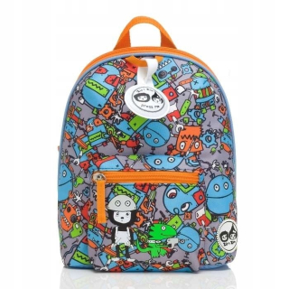 Detský batoh - ZIP & ZOE MINI BACKPACK S LEASH ROBOT BLUE