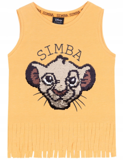 Leví kráľ - Žltá blúzka s Frings Simba King Lion Disney