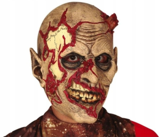 Maska Zombie Krvavý Latex Halloween