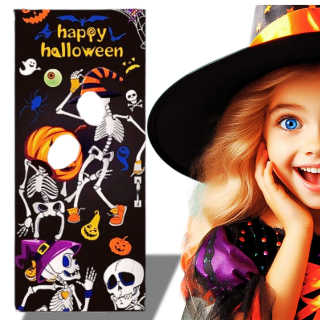 ZÁCLONA POZADIE STENY HALLOWEENSKÁ FOTO ZÁCLONA S OTVORMI PRE KOSTR NA TVÁR
