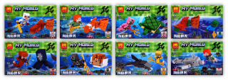 MINECRAFT  - _16 Figurines Môj svet Minecraft 8in1 vodný svet