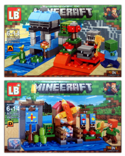 MINECRAFT  - _2W1 Môj svet 280el. Žiariaci blok