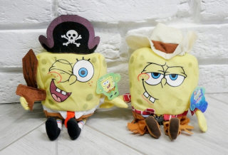Spongebob - _Spongebob_dł 18cm + čiapky 2ks nové