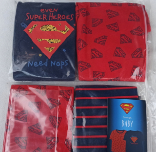Superman - Cotton Pajamek Set 0-3 MCA 56/62 Superman