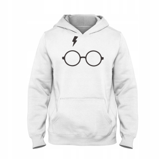 HARRY POTTER - Mikina Harryho Pottera Detské okuliare Biela R. 140