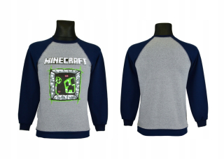 MINECRAFT - Mikina. Minecraft. Detská bavlna A23 Veľkosť 152