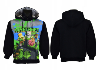 MINECRAFT - Mikina Minecraft Zdrowana Kaptur A62 Veľkosť 140
