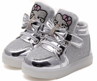 HELLO KITTY Topánky žiariace LED pre dievčatá Dobrý deň, Kitty 21