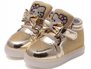 HELLO KITTY Topánky žiariace LED pre dievčatá Ahoj Kitty 28