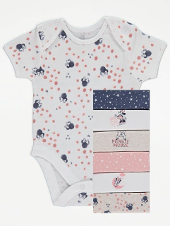 Minnie Mouse - Disney_86 -92_7 Pack_ Body krátke bez rukávov