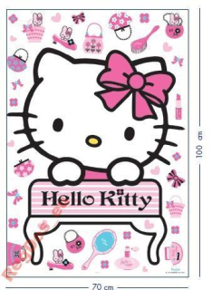 HELLO KITTY Veľká nálepka Ahoj Kitty Big Kitten 70cm