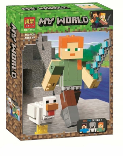 MINECRAFT - Bela Alex bloky s kuracím mäsom