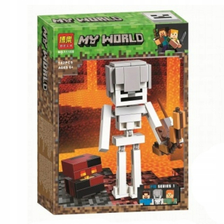 MINECRAFT - Bela Skeleton s kockami
