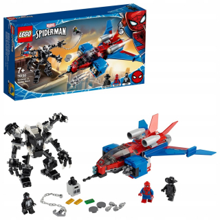 SPIDERMAN - Lego Blocks _ Spider-Man Aircraft + Mech Venom Robot