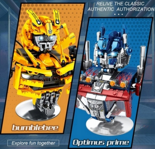 TRANSFORMERS - #Klocki transformátory robot optimus prime čmeliak