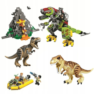 Jurský svet - Tyrannosaur Building Blocks Mechanical Dinosaurus + Rex