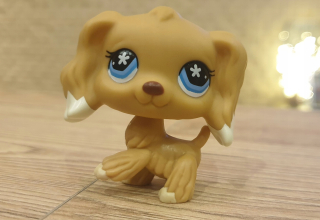 Littlest Pet Shop - LPS Spaniel # 748 - Transparentná Tube - Original