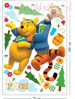 Medvedík Pú - Disney Stickers Winnie Pú Tiger Veľké 95cm