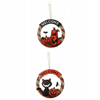 o-2 halloweenske ozdoby s halloweenskou girlandou