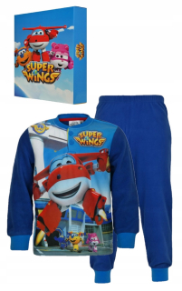 SUPER WINGS - Detské pyžamá super krídla fleece box 128