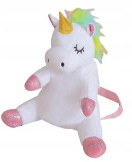 Detský batoh - BACKPACK UNICORN NOCORN Mäkké plyšové rameno taška