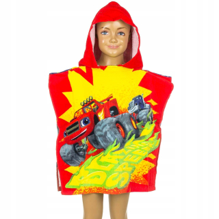 Blaze a Monster autá - Poncho Blaze a Mega Stroj kúpací uterák