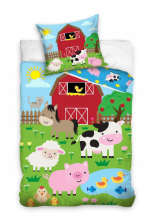 PAW Patrol - Farmová bielizeň 160 × 200 Cow Dog Horské ovce Traktor