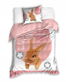 Pepa Pig - Detská posteľná bielizeň 140x200 Rabbit Pink Cotton