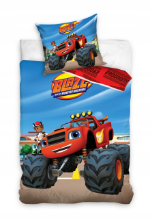 Blaze a Monster autá - Detská posteľná bielizeň 100x135 Blaze a Mega Machine