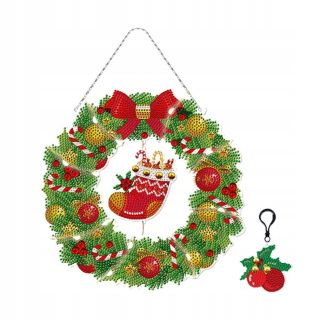 Súprava vianočných diamantových veniec na maľovanie