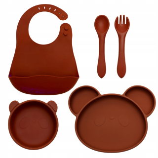 5× Gigi Kids set hnedý silikón