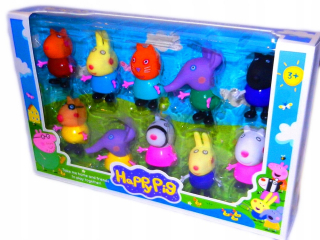 Pepa Pig - veselé prasa peppa set 10w1 priatelia ošípané