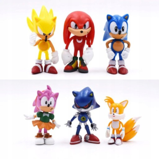 SONIC hračky - Sada 6 kusov figúrky Sonic tieň tieňové chvosty