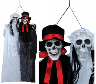 Závesná dekorácia Kostlivec Strach kostra halloween NEVESTA A SKUPINA