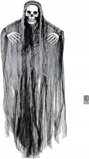 REAPER GLAM SKELETON PHANTOM HALLOWEN DEKORÁCIA NA ZAVESENIE 90cm