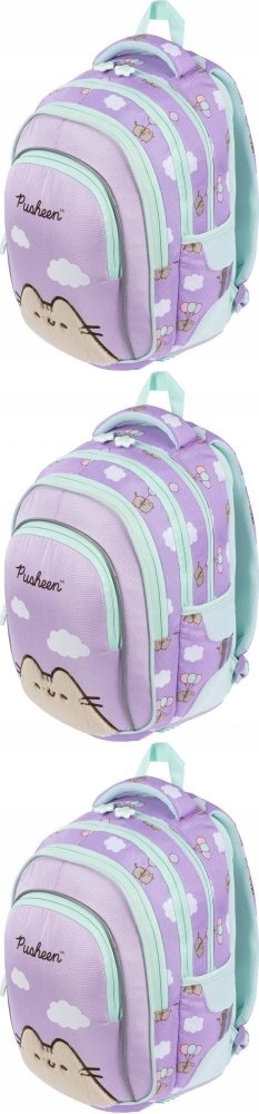 Školský batoh Pusheen Violet s 4 priehradkami a objemom 22l