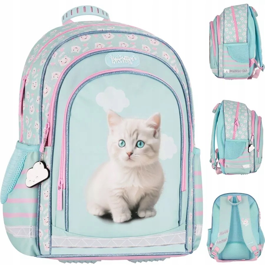 Odolný školský batoh Starpak Cuties Kitty s vodeoodolnou úpravou