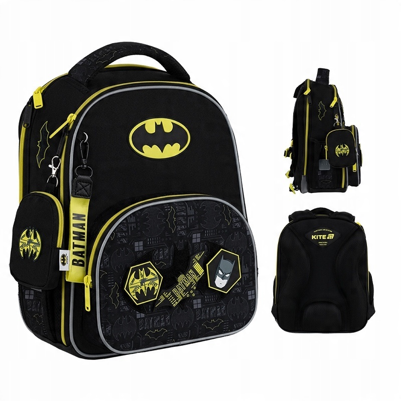 Školský batoh Kite DC25-556M pre prváka - čierny a ergonomický