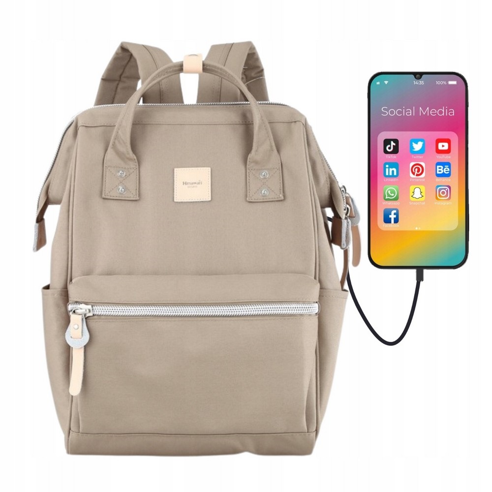 Mestský batoh Himawari®️ na laptop s USB portom - štýl a funkčnosť v jednom