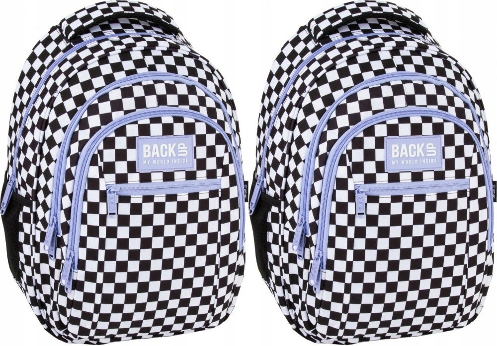 Mládežnícky batoh BackUP 7 O Chessboard, trojkomorový, 26l, 42x30x20 cm