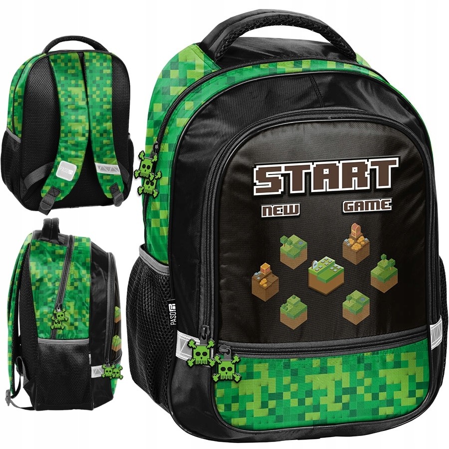 Školský batoh PASO pre chlapcov 1.-3. trieda - Motív Minecraft